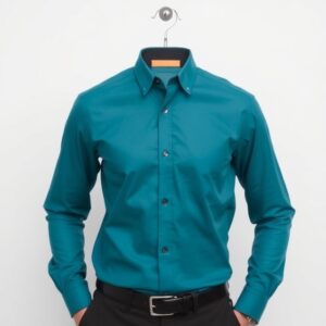 Men's Teal Dress Shirt Elegant and stylish dress shirt for formal and casual